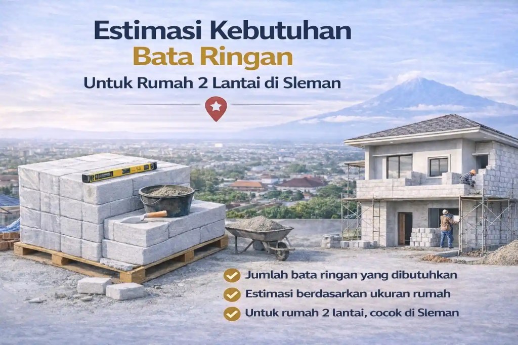 Estimasi Kebutuhan Bata Ringan Untuk Rumah 2 Lantai di Sleman