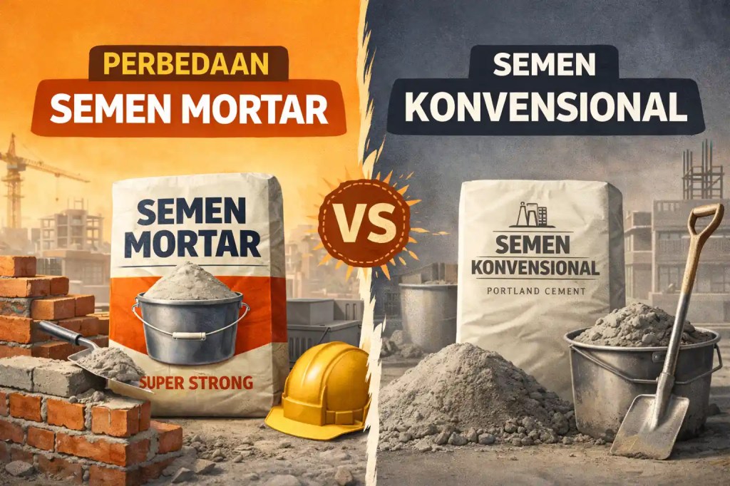 Perbedaan Semen Mortar vs Semen Konvensional