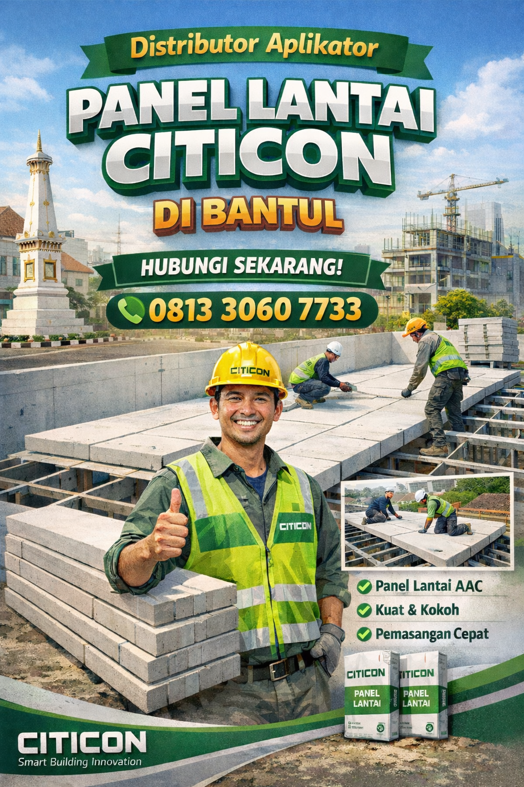 Distributor Aplikator Panel Lantai Citicon di Bantul