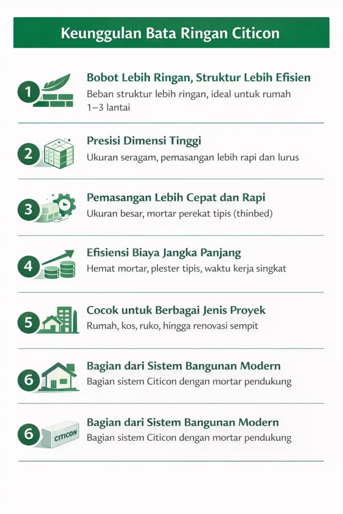 keunggulan bata ringan citicon