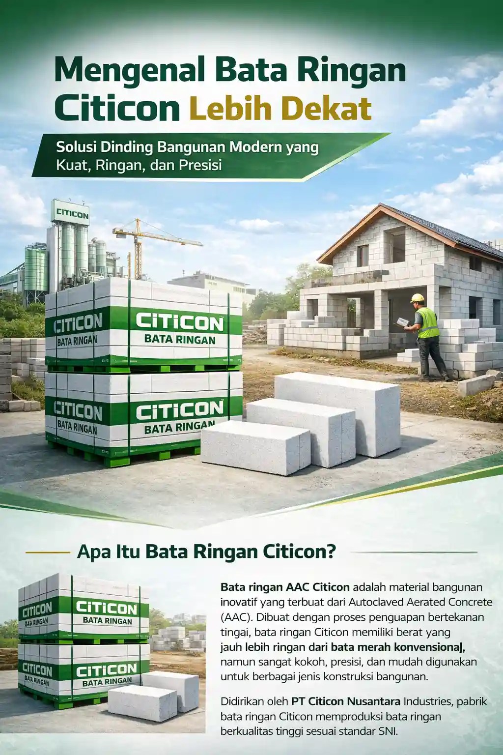 Mengenal Bata Ringan Citicon Lebih Dekat