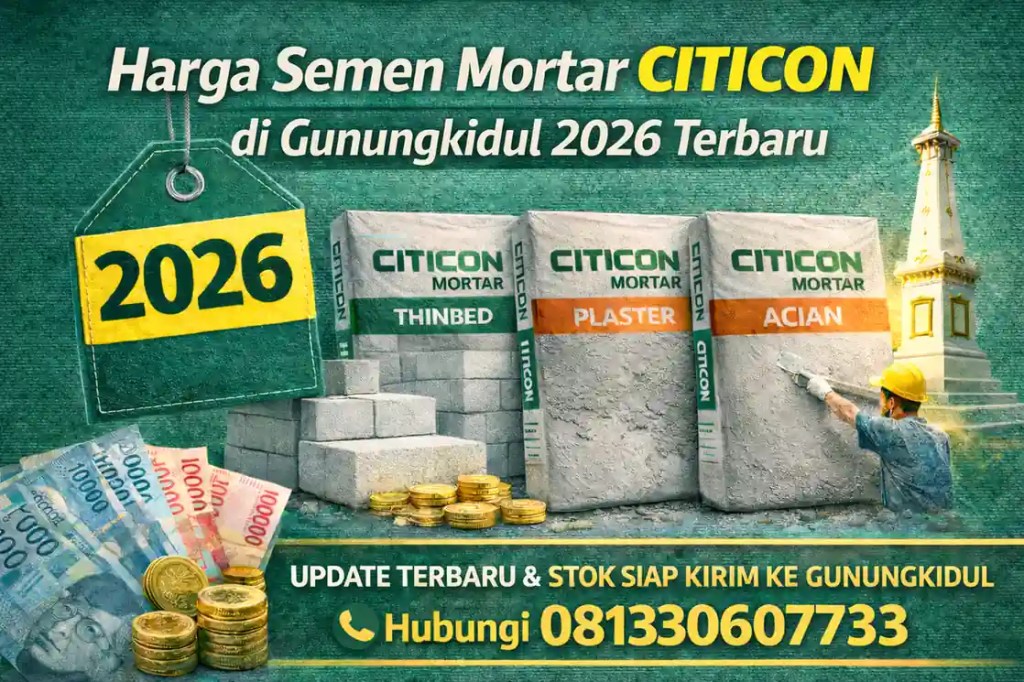 Harga Semen Mortar Citicon di Gunungkidul 2026&nbsp;Terbaru
