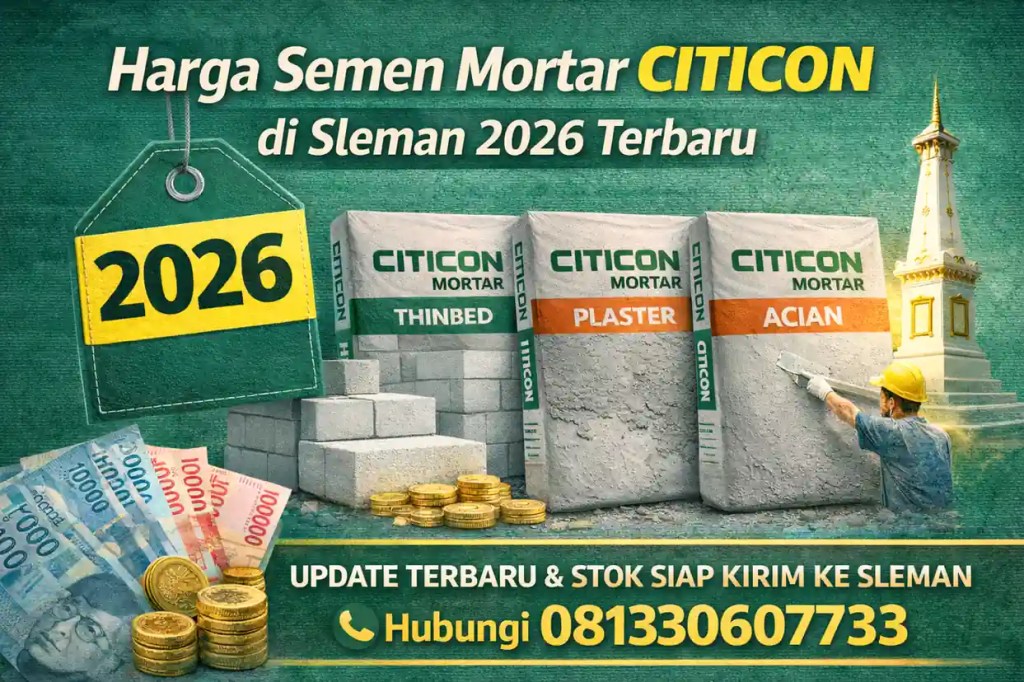 Harga Semen Mortar Citicon di Sleman 2026&nbsp;Terbaru