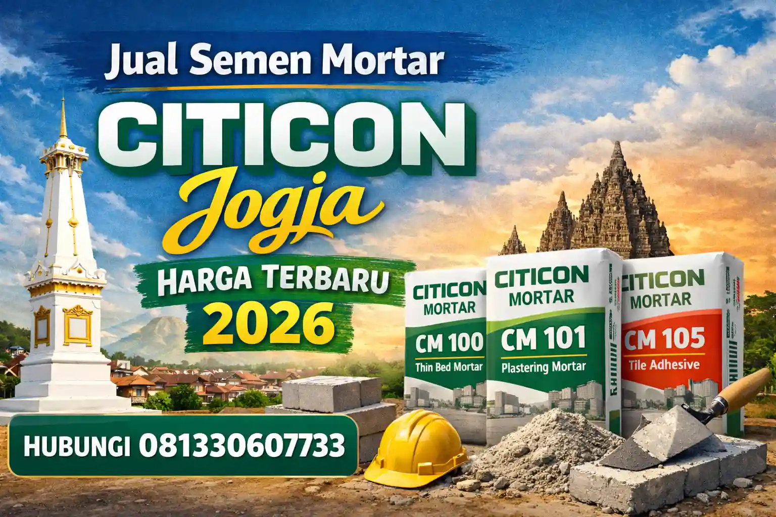 Jual Semen Mortar Citicon Jogja Harga Terbaru 2026